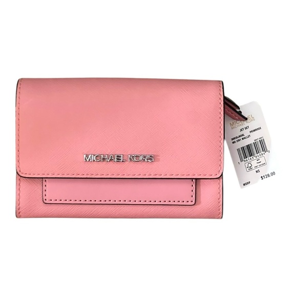 NWT Michael Kors Jet Set Medium - 2-in-1 Wallet Primrose (PINK) - 38R3SJ6D6L - Picture 1 of 4